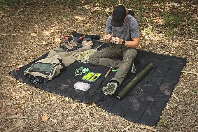 Rough Country Lightweight Waterproof Camping Blanket with Carrying Bag - 99041, X Large, Black