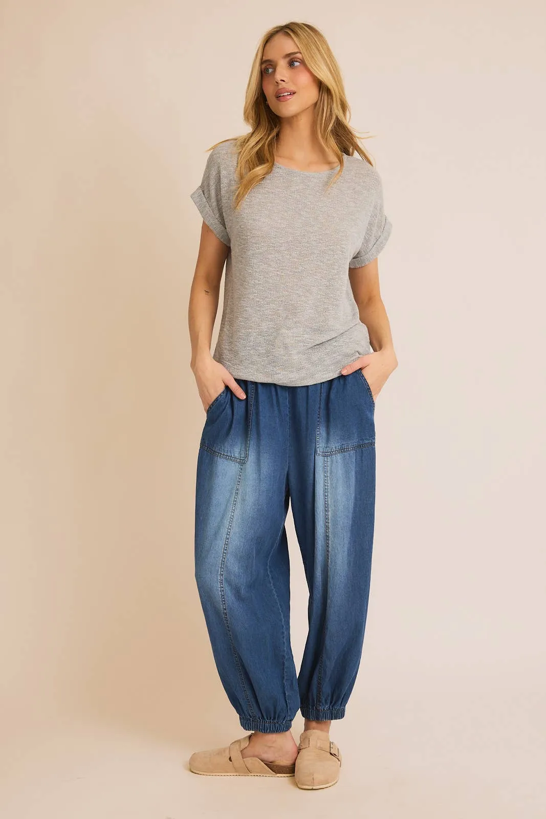Round Neck Short Sleeve Top