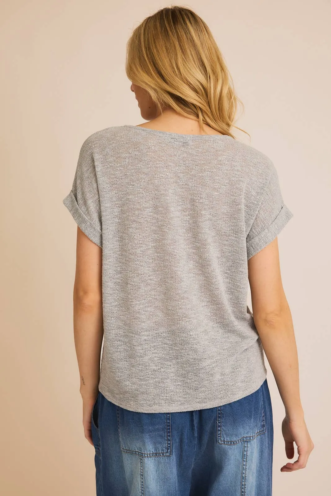 Round Neck Short Sleeve Top