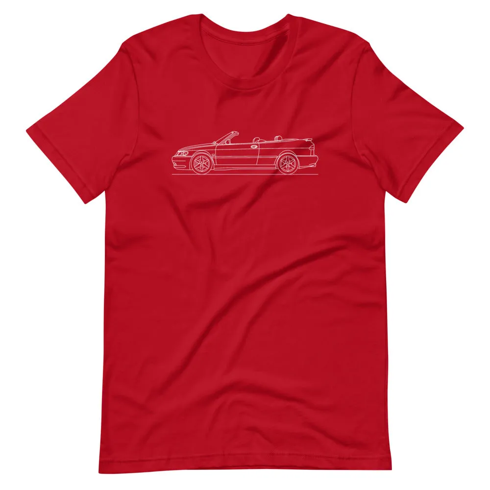 Saab 9-3 Cabrio 1st Gen T-shirt Line Drawing