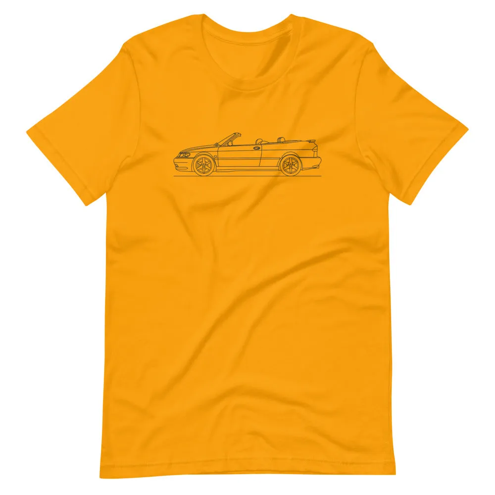 Saab 9-3 Cabrio 1st Gen T-shirt Line Drawing