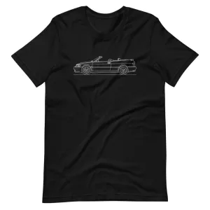 Saab 9-3 Cabrio 1st Gen T-shirt Line Drawing