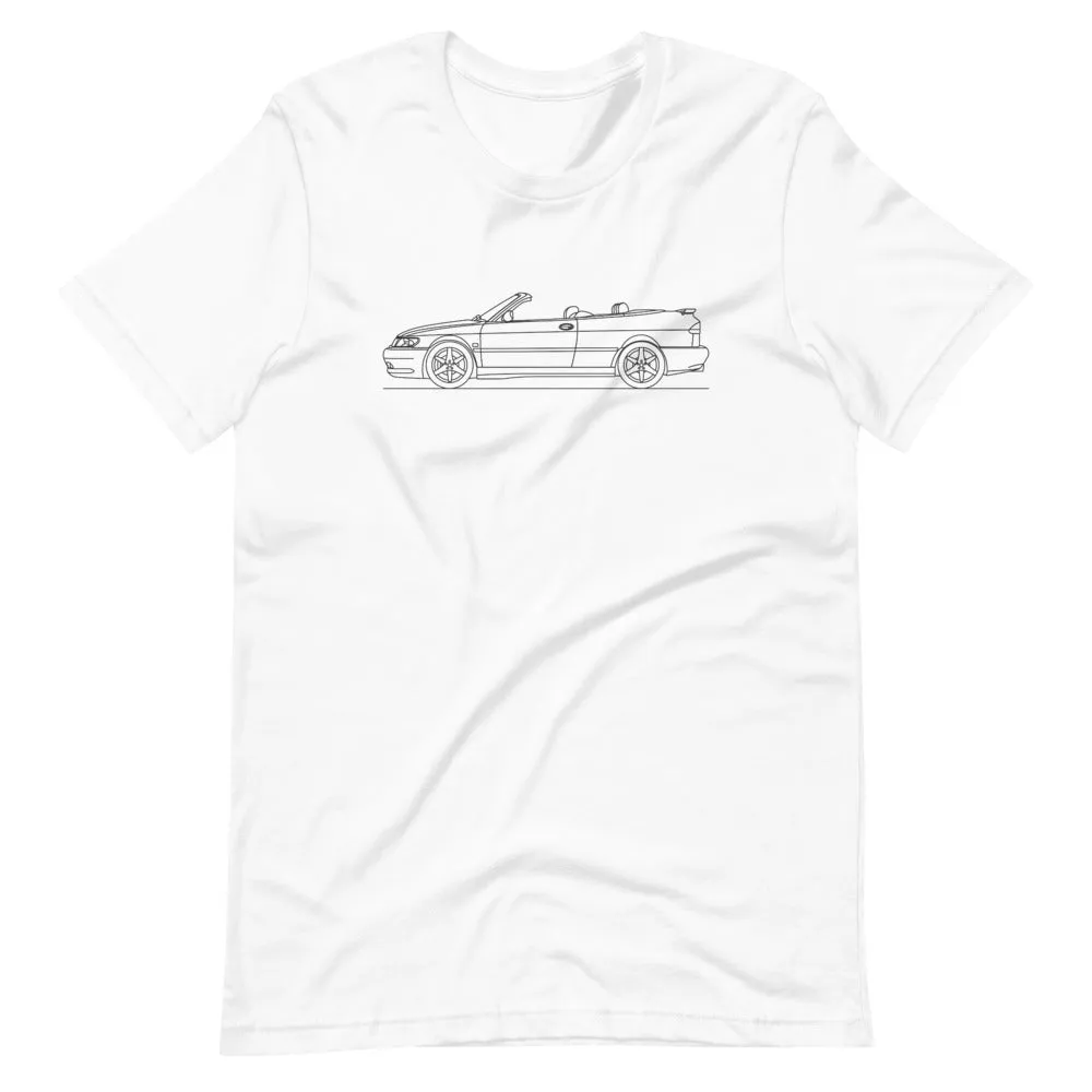 Saab 9-3 Cabrio 1st Gen T-shirt Line Drawing