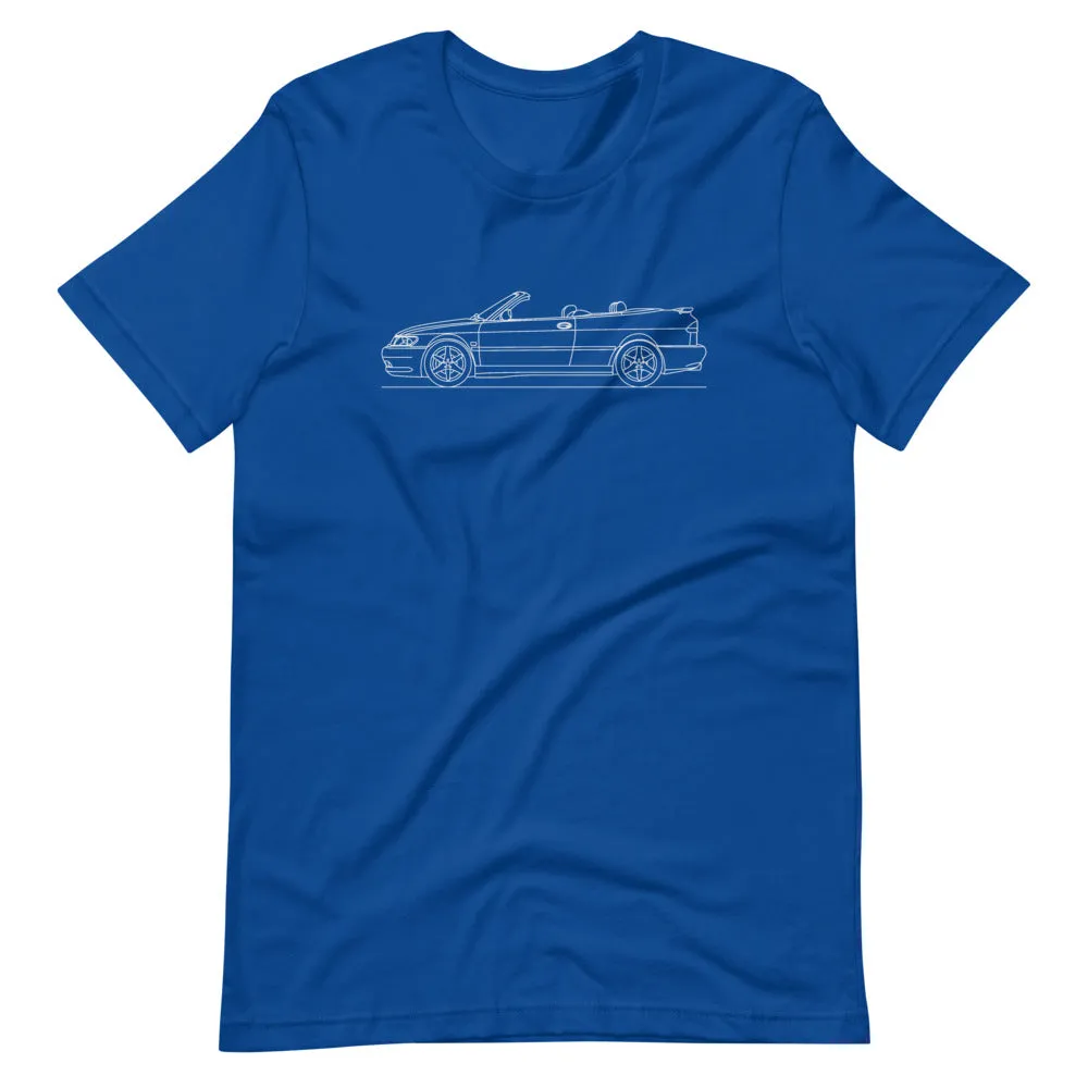 Saab 9-3 Cabrio 1st Gen T-shirt Line Drawing