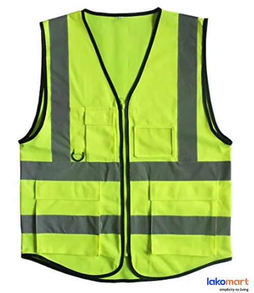 Safety Vest Full Strip With Pocket - Green