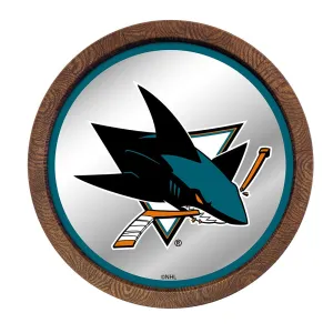San Jose Sharks: Mirrored Barrel Top Wall Sign