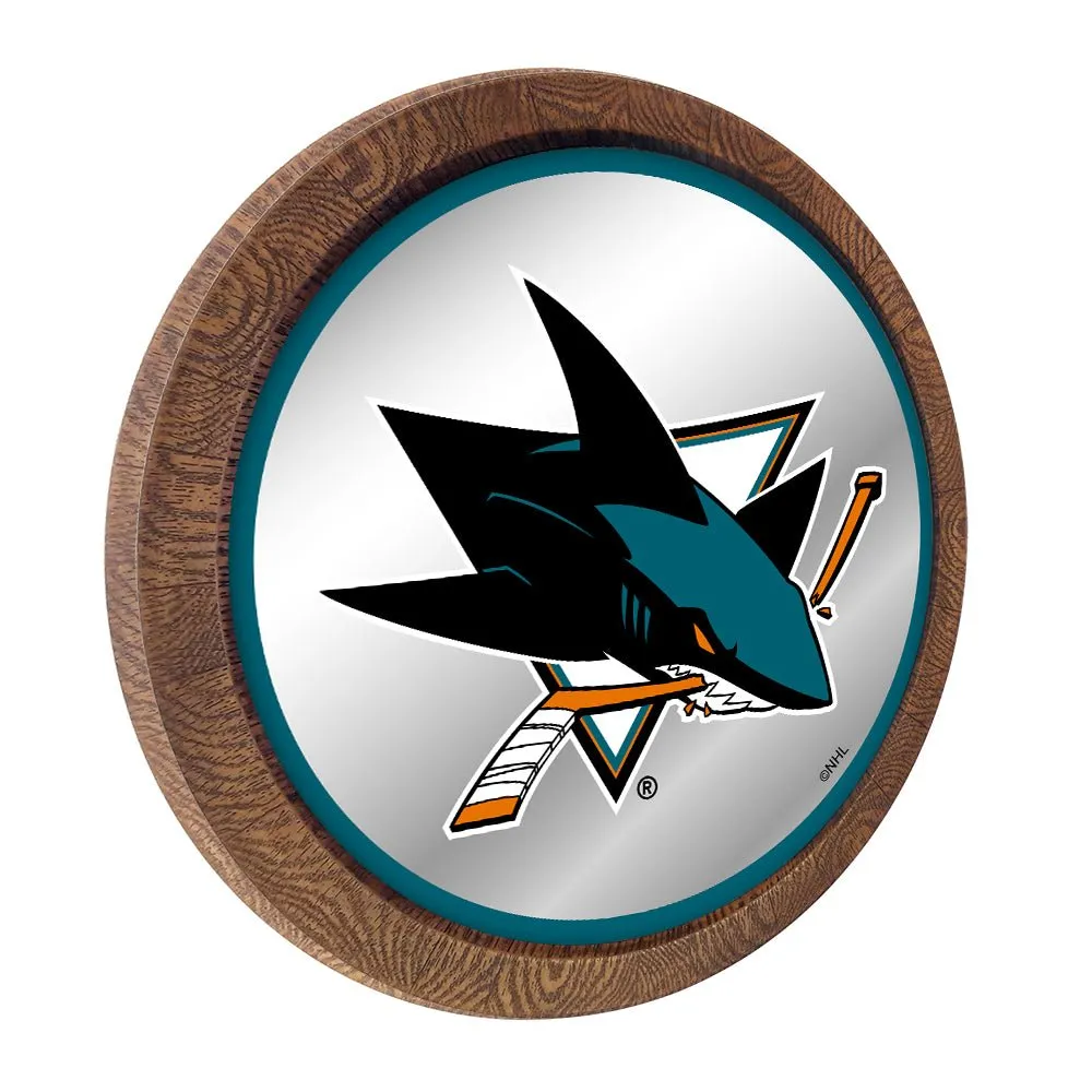 San Jose Sharks: Mirrored Barrel Top Wall Sign