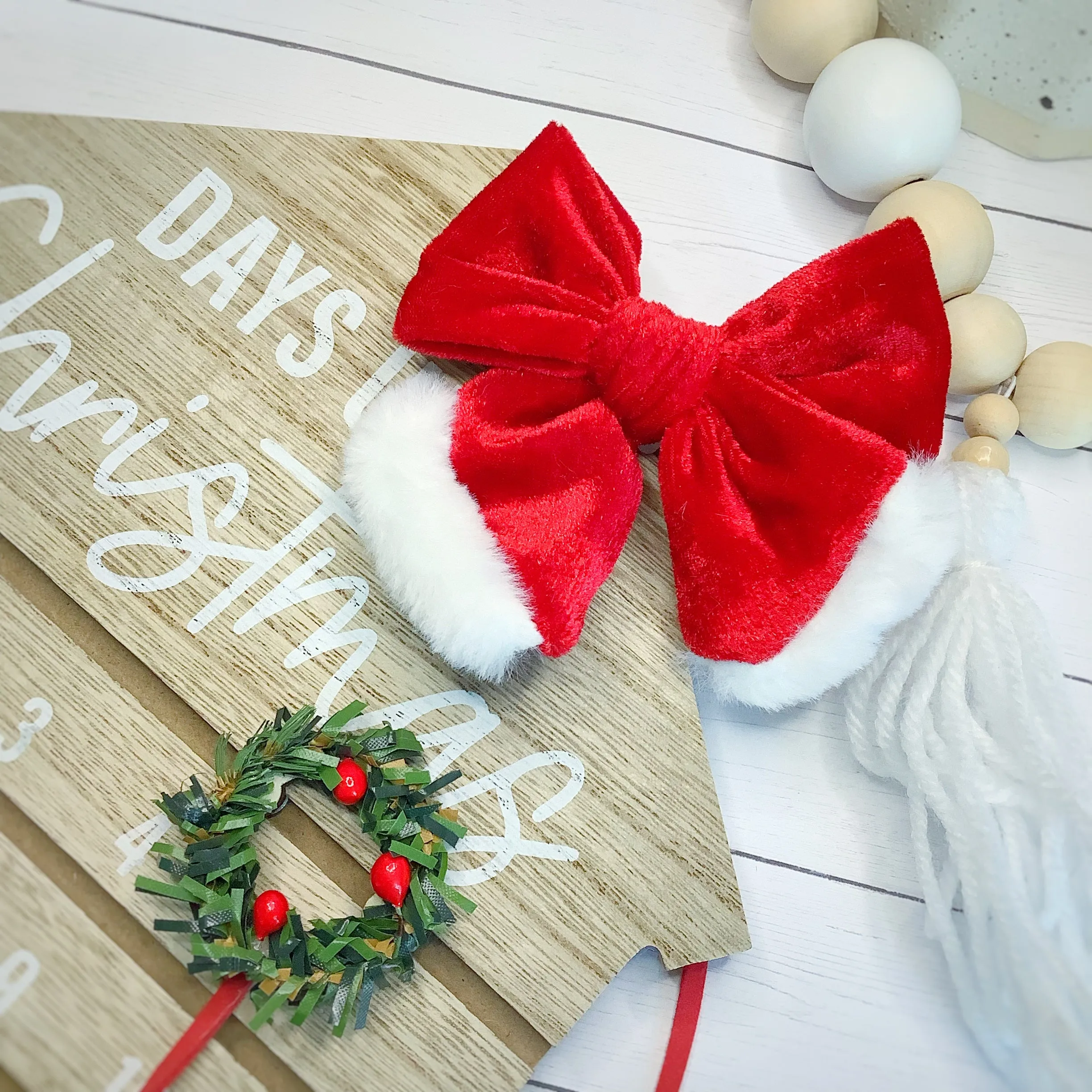 Santa Suit Pre-Tied Bow Strip