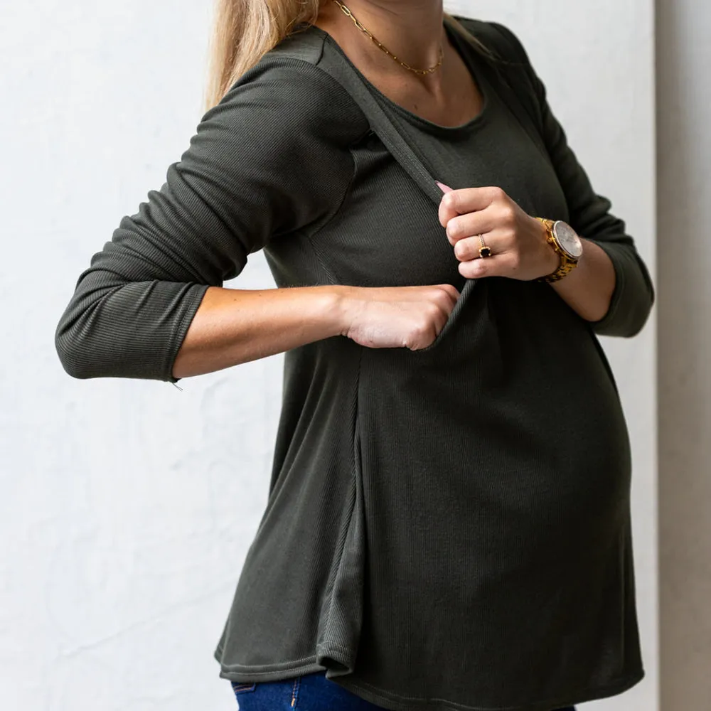 Sasha Nursing Long Sleeve - Crocodile