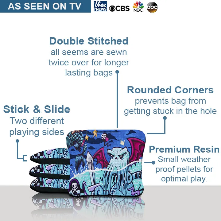 Sea Monster Cornhole Bags