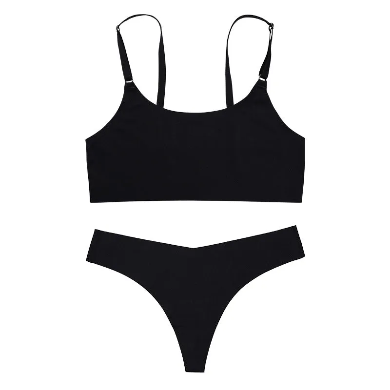 Seamless Soft Women's Neutral Colored Sports Bra Sets