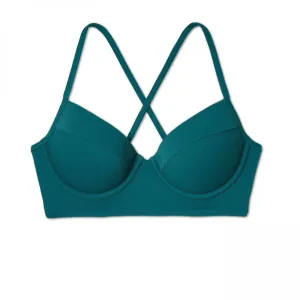 Shade & Shore Women's Cabana Light Lift Pique Bikini Top