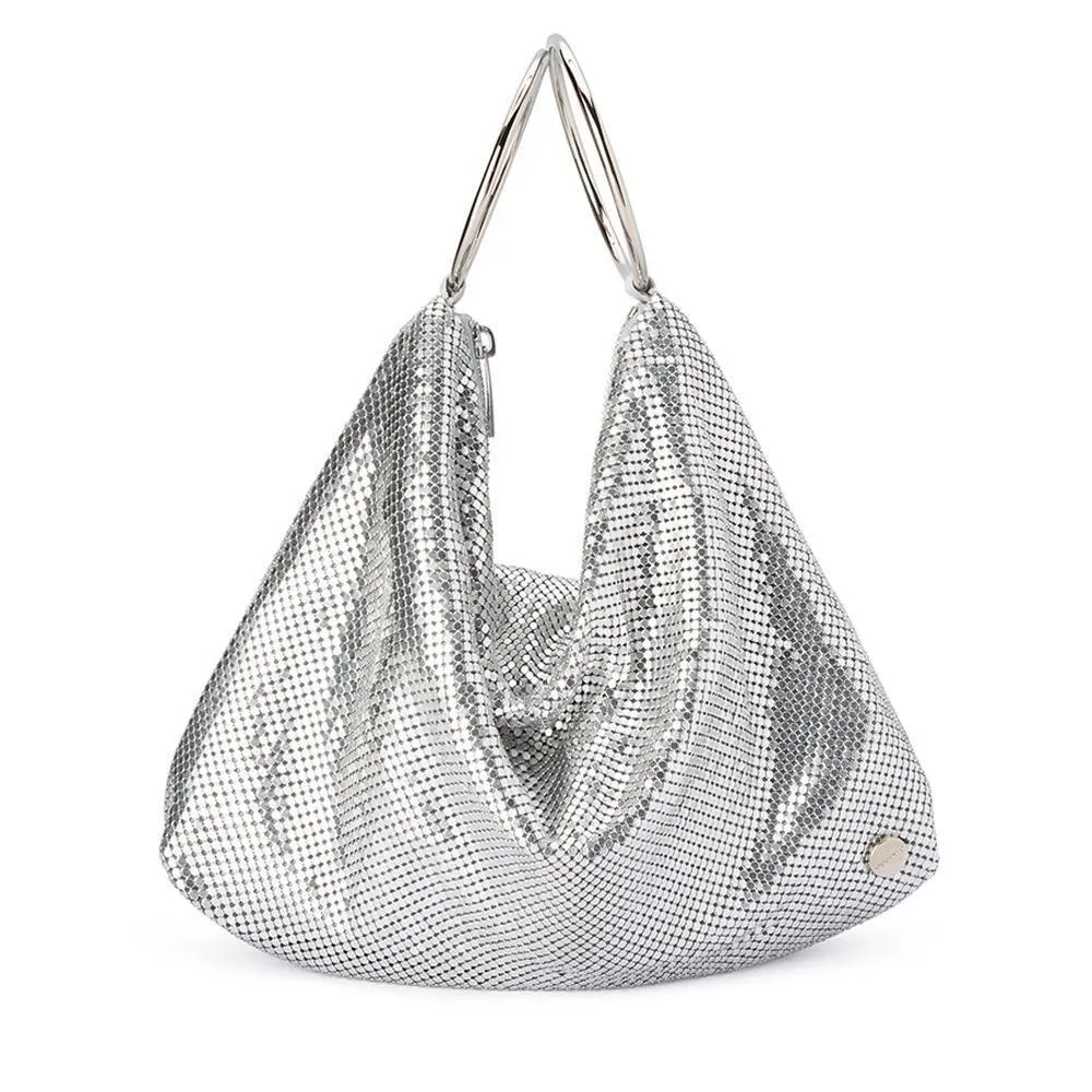 Shar Mesh Convertible Bag - Silver