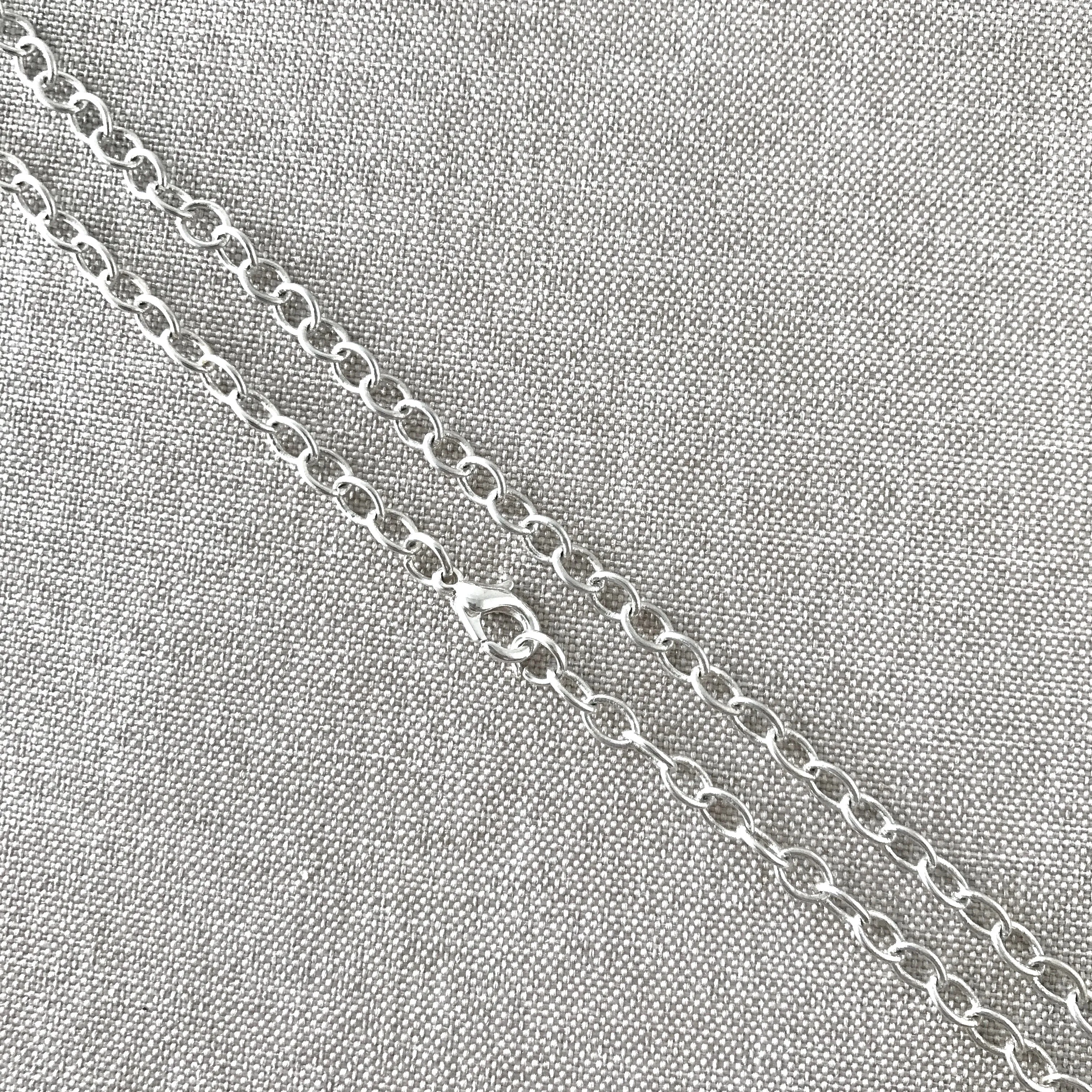 Silver Plated Large Link Cable Chain Necklace - Lobster Claw Clasp - 18 inch - 18" - Silver Plated - Package of 1 Necklace Chain