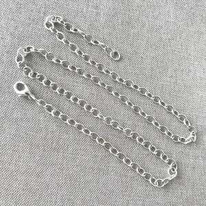 Silver Plated Large Link Cable Chain Necklace - Lobster Claw Clasp - 18 inch - 18" - Silver Plated - Package of 1 Necklace Chain