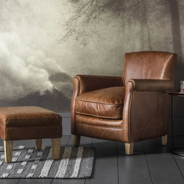 Sir Alfred Vintage Leather Armchair