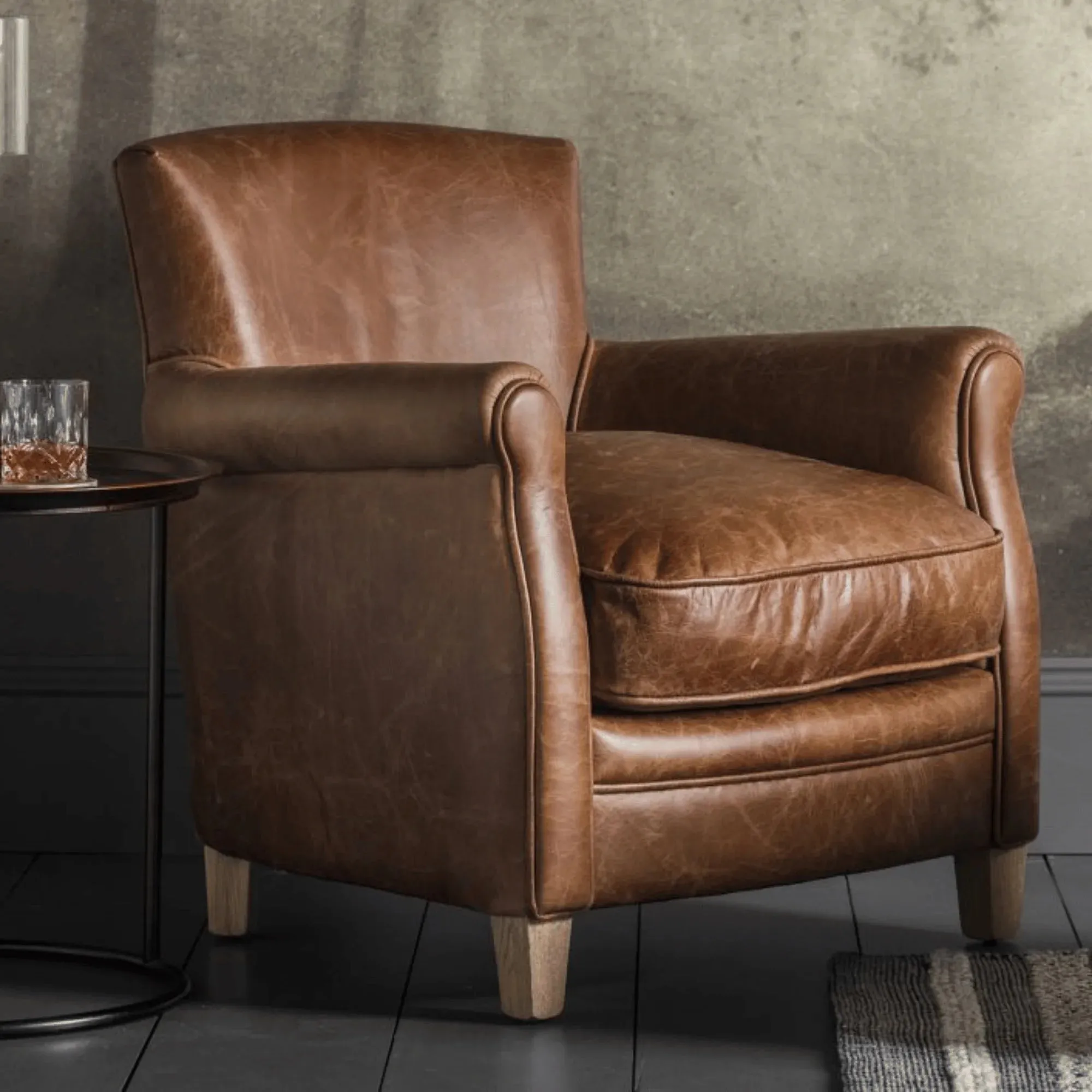 Sir Alfred Vintage Leather Armchair