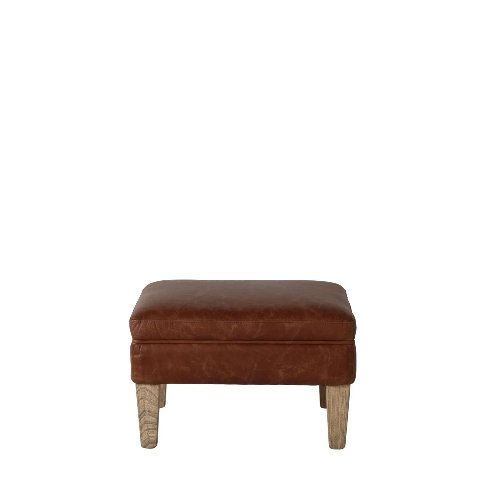 Sir Alfred Vintage Leather Footstool