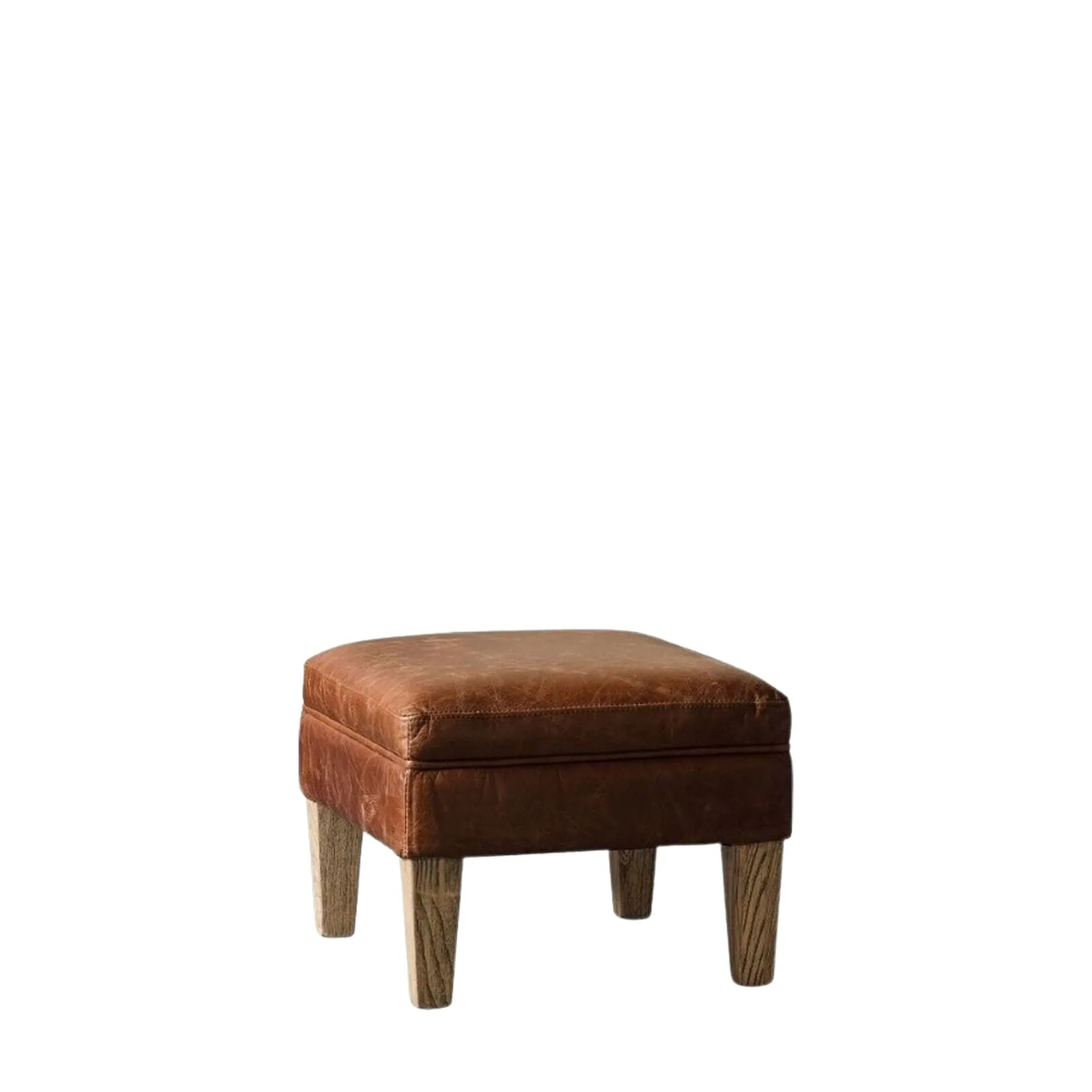 Sir Alfred Vintage Leather Footstool