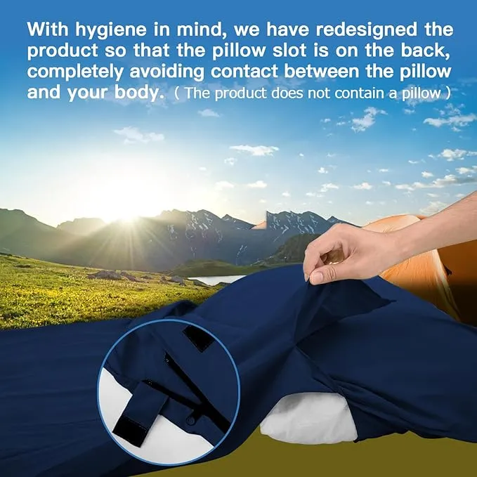 Sleeping Bag Liner, Adult Sleep Sack & Travel Sheets, Ultralight and Portable Camping Sheets - Suitable for Hotel, Camping, Hostels, Business Trips, Tanning, Bed, Backpacking