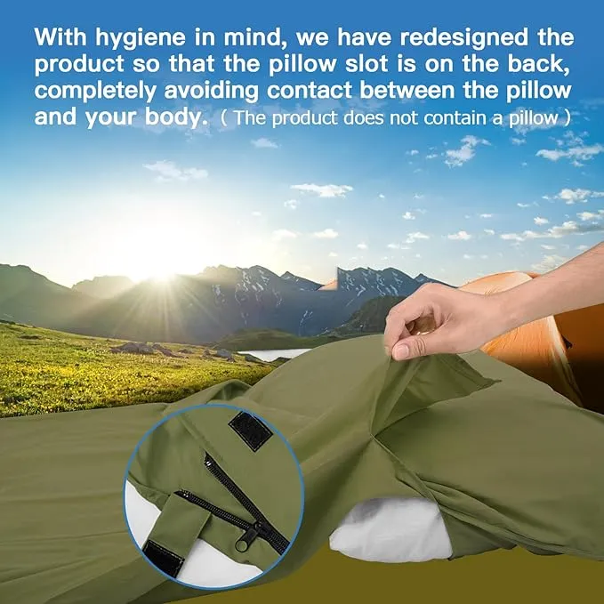Sleeping Bag Liner, Adult Sleep Sack & Travel Sheets, Ultralight and Portable Camping Sheets - Suitable for Hotel, Camping, Hostels, Business Trips, Tanning, Bed, Backpacking