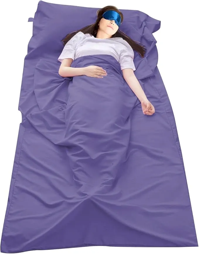 Sleeping Bag Liner Camping Travel Home Bed Sheet Lightweight Breathable Hotel Compact Sacks