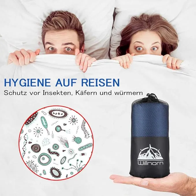 Sleeping Bag Liner,Travel Sheets & Adult Sleep Sack for Backpacking,Hotels & Hostels,Lightweight Single Camping Sleeping Bag Liners for Travel