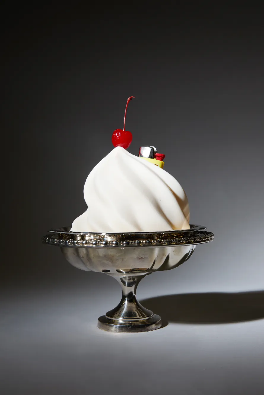 Soft Serve Lighter Holder in Cream