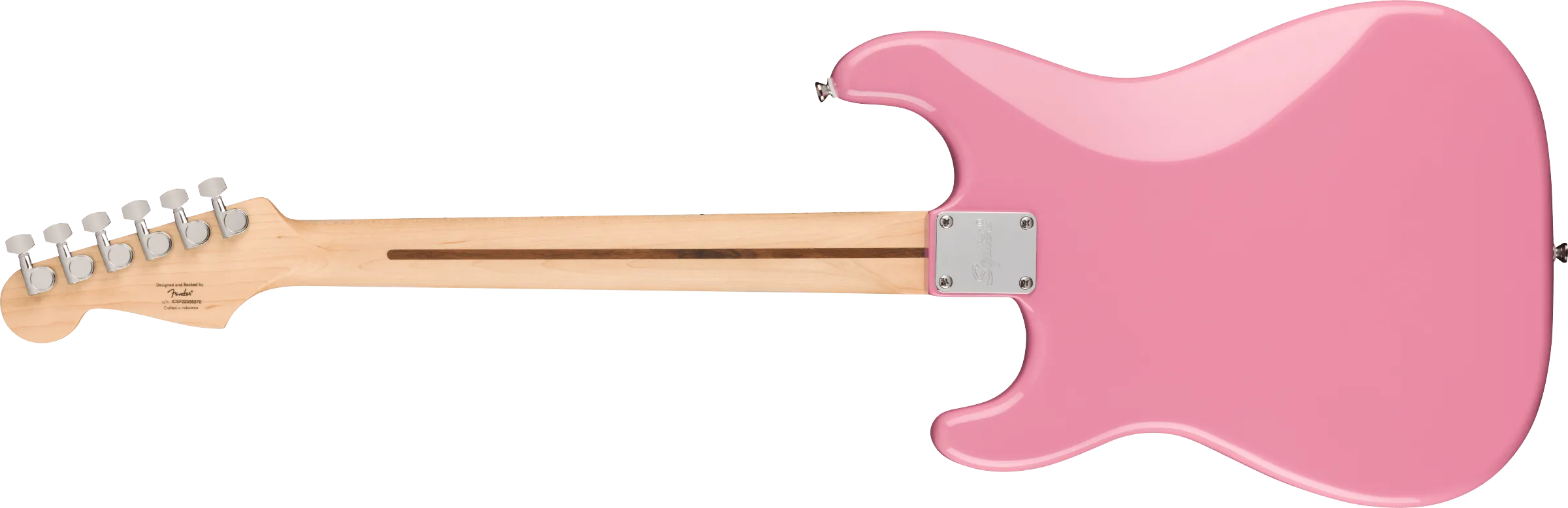 Squier Sonic Stratocaster HT H, Maple Fingerboard, White Pickguard, Flash Pink