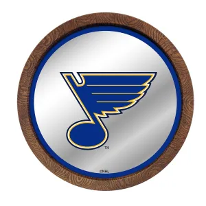 St. Louis Blues: Mirrored Barrel Top Wall Sign