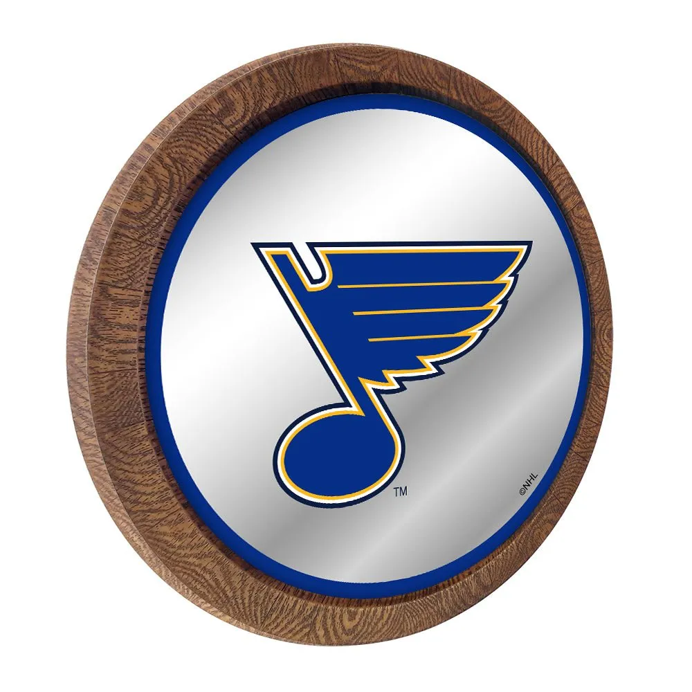 St. Louis Blues: Mirrored Barrel Top Wall Sign