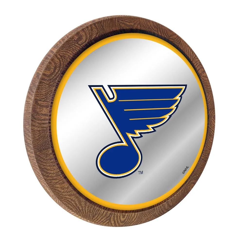 St. Louis Blues: Mirrored Barrel Top Wall Sign