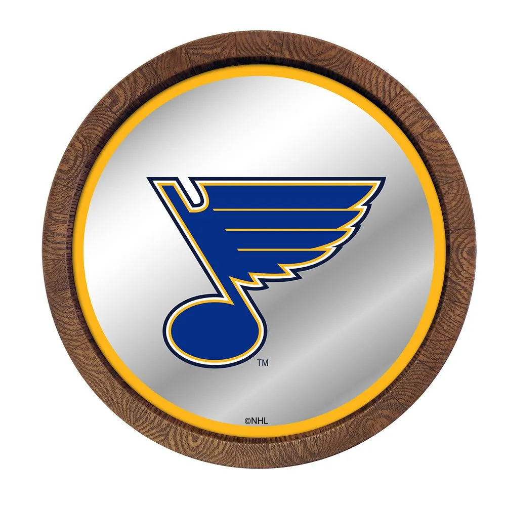 St. Louis Blues: Mirrored Barrel Top Wall Sign