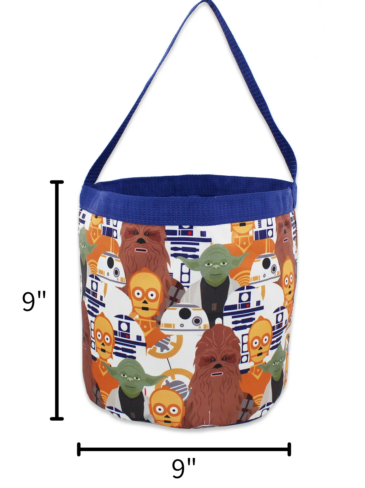 Star Wars Yoda Collapsible Nylon Basket Tote Bag
