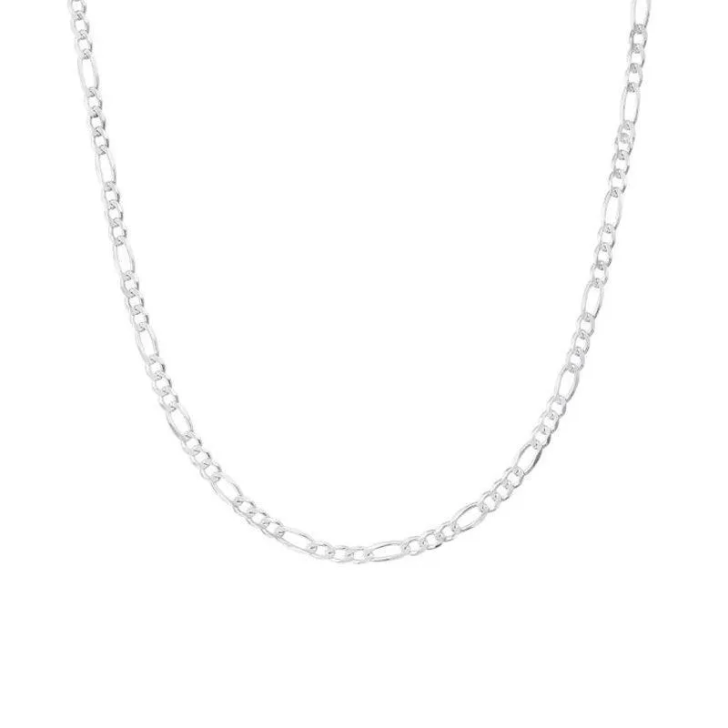 Sterling Silver 20" 3.8mm Italian Figaro Link Chain