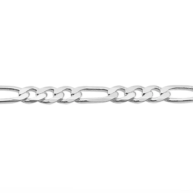 Sterling Silver 22" 9.2mm Italian Men's Figaro Link Chain