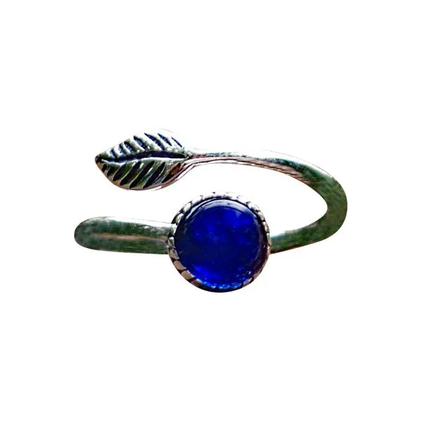 Sterling Silver Botanical Leaf Ring