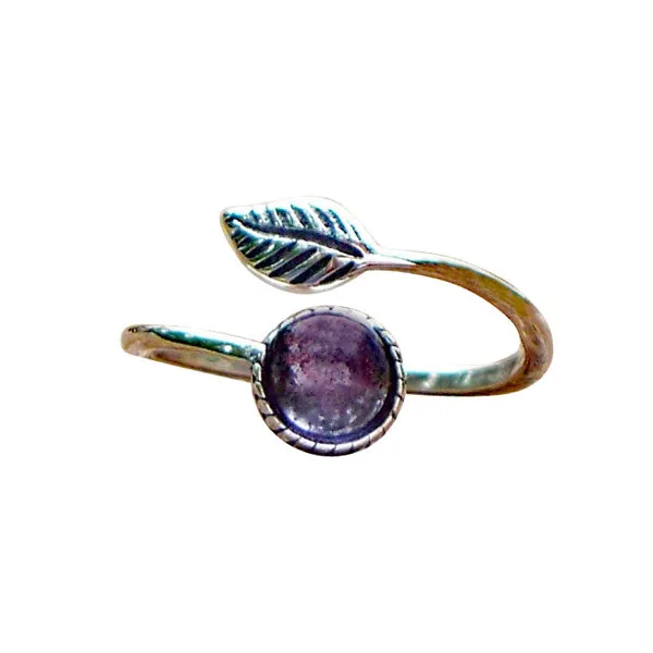 Sterling Silver Botanical Leaf Ring