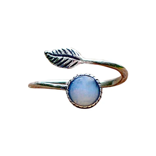 Sterling Silver Botanical Leaf Ring