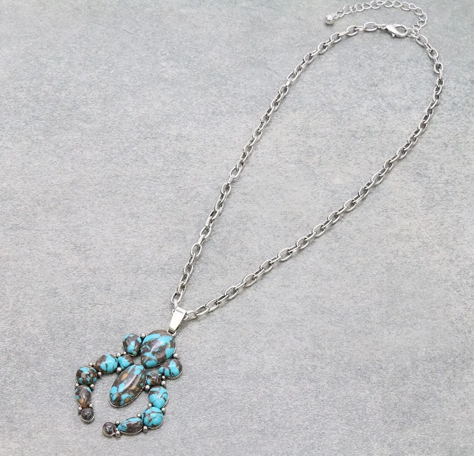 Stevie Teardrop & Naja Fashion Necklace - 18"