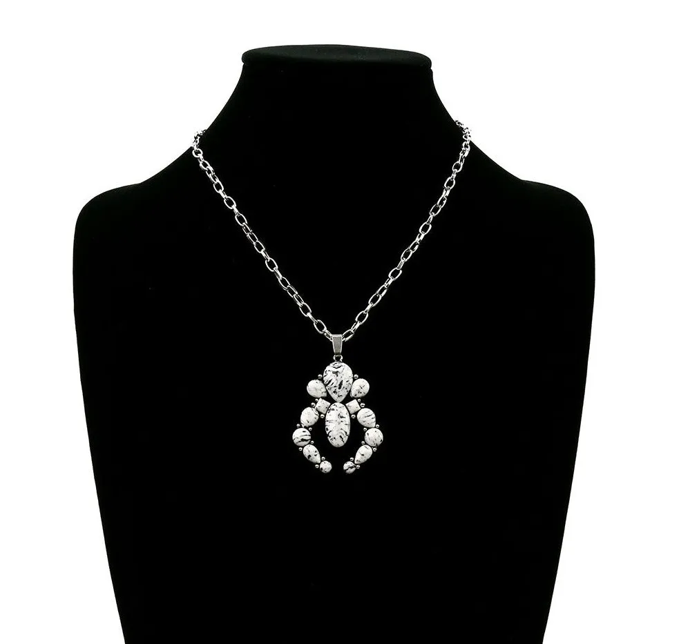 Stevie Teardrop & Naja Fashion Necklace - 18"