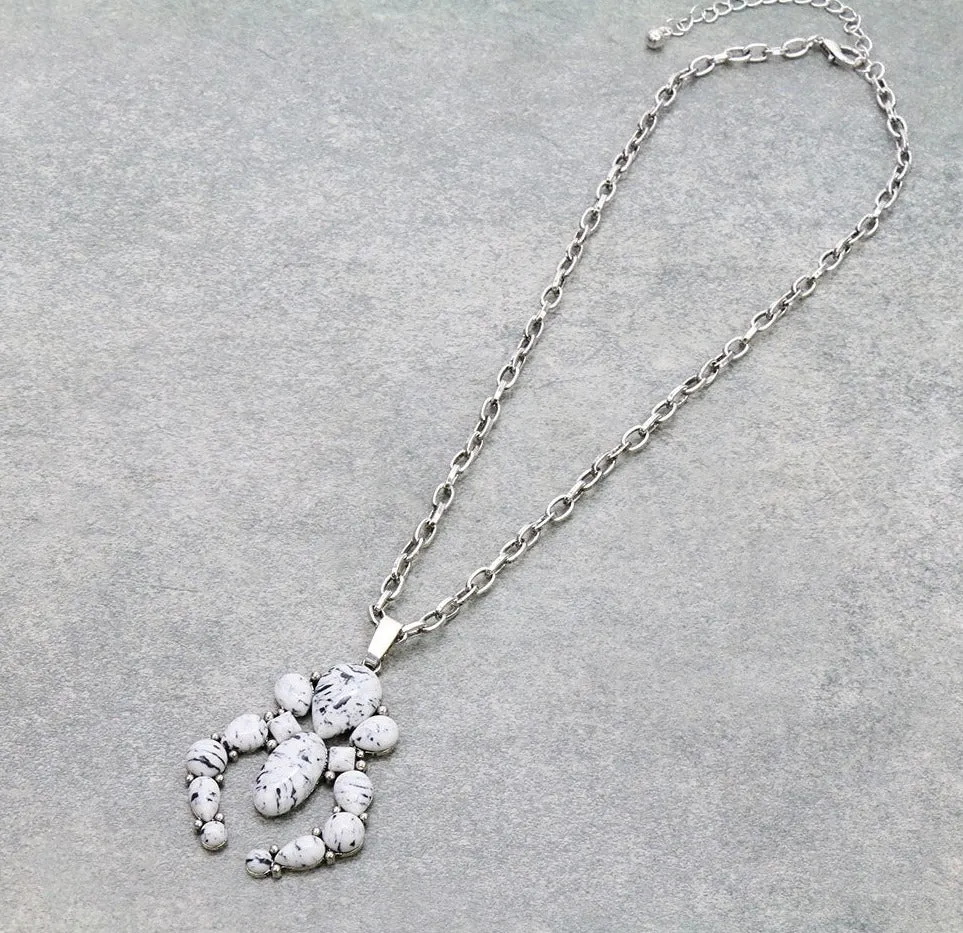 Stevie Teardrop & Naja Fashion Necklace - 18"