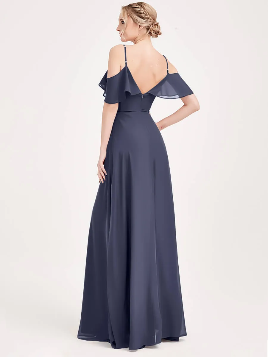 Stormy 1 Of 3 Ways Chiffon Convertible Bridesmaid Gown with Sleeve