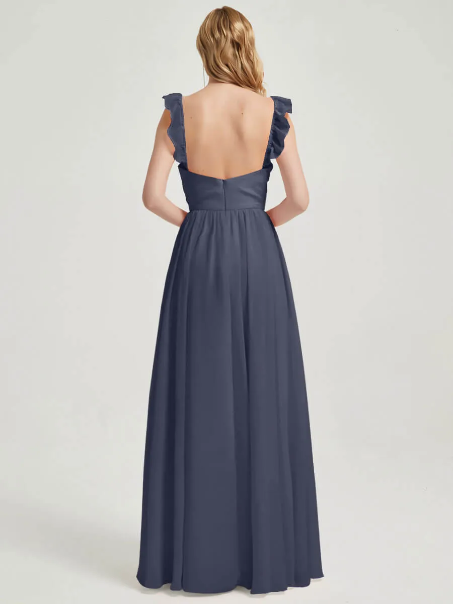 Stormy 3 In 1 Detachable Straps Convertible Chiffon Bridesmaid Dress