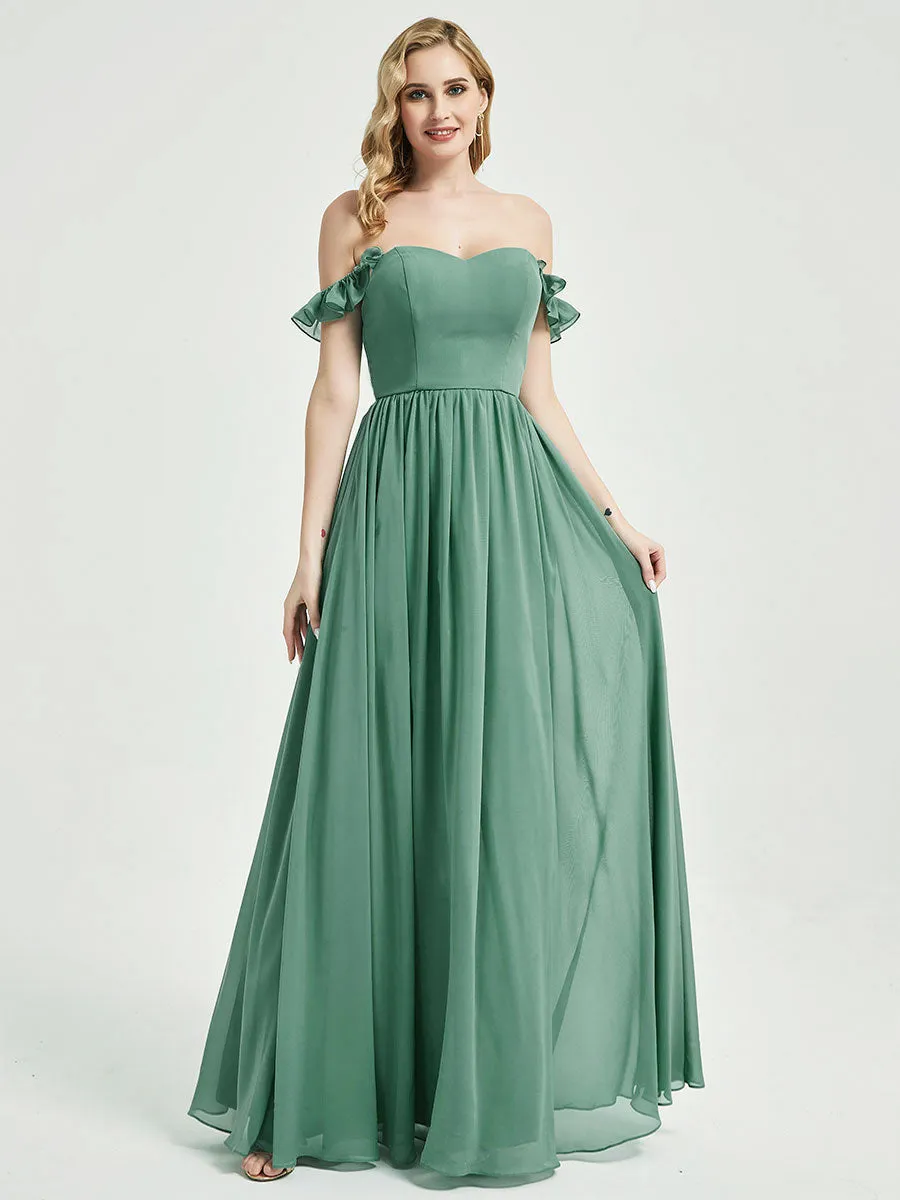 Stormy 3 In 1 Detachable Straps Convertible Chiffon Bridesmaid Dress