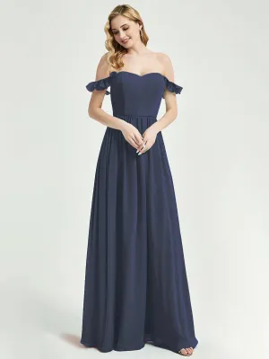Stormy 3 In 1 Detachable Straps Convertible Chiffon Bridesmaid Dress