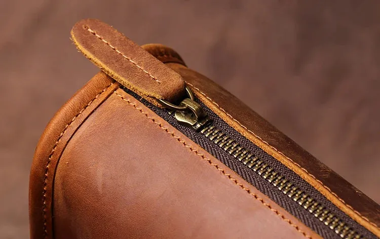 Stylish Full-Grain Leather Bag for Laptops and Documents - 14 inches