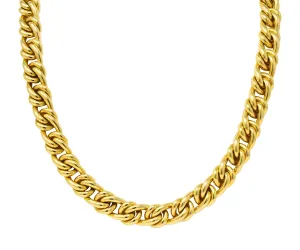 Substantial Tiffany & Co. Vintage 18 Karat Gold 30 Inch Curbed Link Necklace