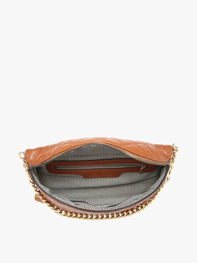 Sylvie Vegan Leather Belt Bag in Blue-Gray