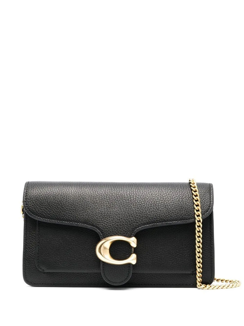 Tabby chain leather clutch